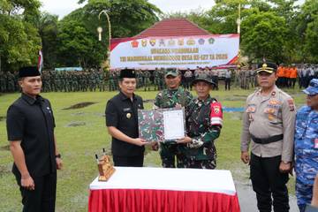 TMMD ke-127, Bangun Rabat Beton di Penyaringan