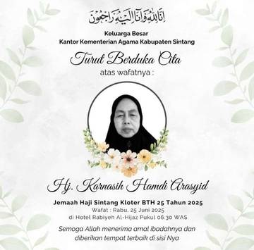 Satu Jemaah Haji Sintang Meninggal Dunia
