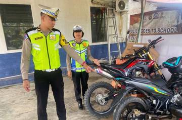 Operasi Keselamatan Kapuas ,Polres Sekadau Tertibkan Knalpot Brong