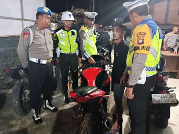 Polres Melawi Tindak Tegas Pengendara Knalpot Brong