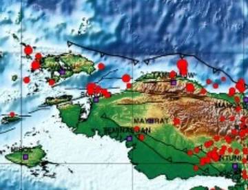  BMKG, Gempa Bumi Periode Agustus 153 Kali di Papua Barat Daya