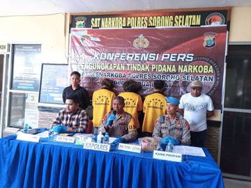 Polres Sorong Selatan Bekuk Tersangka Penyalahgunaan Narkotika