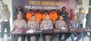 Jajaran Polresta Sorong Kota Berhasil Amankan 4 Begal 