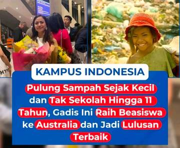 Gadis Pemulung Raih Beasiswa Penuh,Lulusan Terbaik di Australia