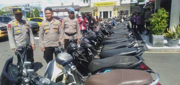 Jajaran Polresta Berhasil Amankan 25 Unit Motor 