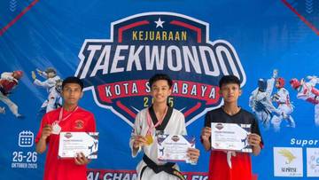 Atlet Pasmar 3 Raih Perak Kejuaraan Taekwondo Surabaya
