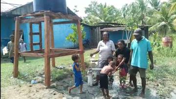 Warga Kampung Inamo Dapat Bantuan Fasum Air Bersih