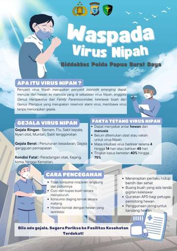 Biddokkes Polda PBD Imbau Masyarakat Waspada Virus Nipah
