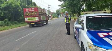 Satlantas Sumenep Patroli Titik Rawan Laka di Lenteng