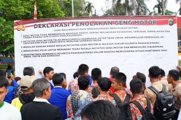 Pelajar Resah, Polda Babel Deklarasikan Penolakan Geng Motor 