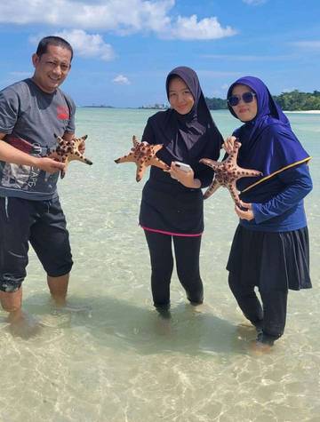 Pesona View Biota Laut di Pulau Lengkuas Belitung