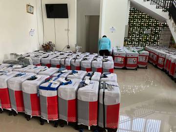 Kuota Tambahan JCH Pangkalpinang Terima Perlengkapan Haji