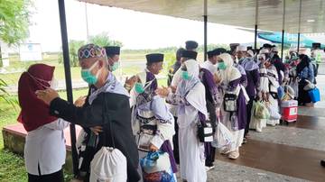 Puluhan Jamaah Haji Belitung Tiba di Kampung Halaman