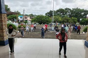 Senam Kebugaran, Awali Jumat Krida di RRI Sungailiat