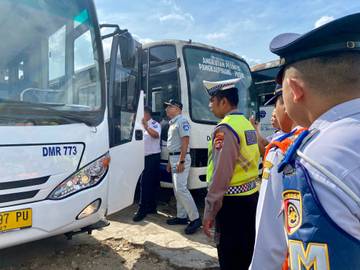 Dishub Babel Lakukan Ramp Check Kendaraan Angkutan Umum