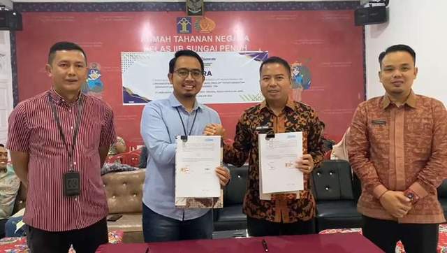 Tingkatkan Efesiensi, Rutan Kelas II B Sungai Penuh dan  BRI Cabang Sungai Penuh Lakukan PKS