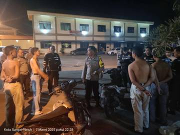 Respon Cepat, Polres Kerinci Amankan Puluhan Remaja Perang Sarung 
