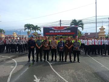 Polres Kerinci Gelar Apel Pasukan Operasi Ketupat 2025 untuk Pengamanan Idul Fitri
