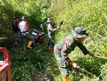 Kodim 0417 Kerinci Gelar Gotong Royong Bersama Warga