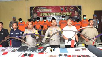 Polisi Amankan Belasan Pemuda Diduga Pelaku Kriminal 