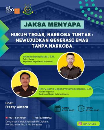 Kejari Kota Mojokerto Gencarkan Edukasi Bahaya Narkotika