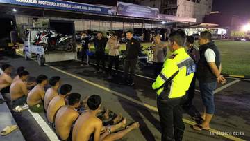​Hendak Tawuran Puluhan Remaja Kota Mojokerto Diamankan Polisi