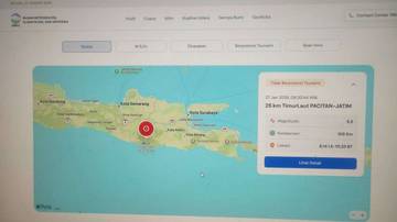 BMKG: Gempabumi Magnitudo 5,7 Terjadi di Pacitan 