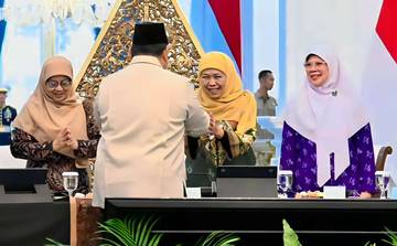 Khofifah Bersama Pimpinan Ormas Islam Penuhi Undangan Prabowo