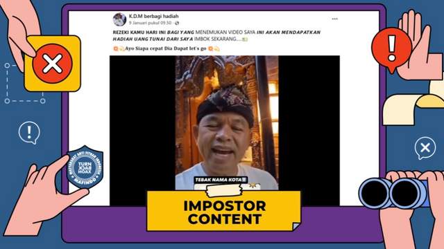 Hoaks Dedi Mulyadi Bagi Hadiah Kuis Tebak Kata