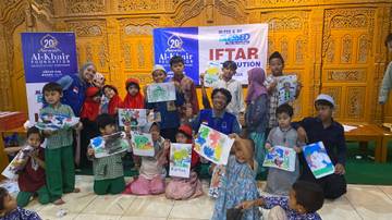 Al-Khair Foundation Ajak Anak Yatim Buka Puasa Sambil Melukis