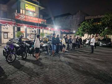 Polsek Kartasura  Amankan 15 Sepeda Motor Berknalpot Brong