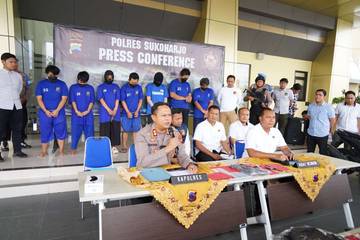 Polres-Sukoharjo, Ungkap 4 Kasus Curanmor Dengan 7 Tersangka
