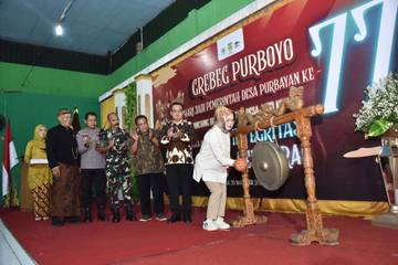 Bupati Sukoharjo Hadiri Grebeg Hari Jadi Desa Purbayan
