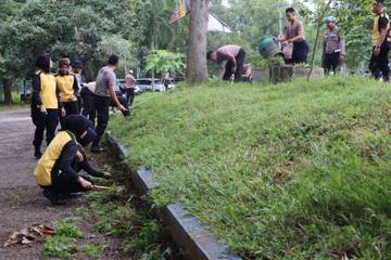Polres Wonogiri Kurvei Wujudkan Lingkungan Wisata Bersih