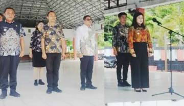 Bupati Sitaro Pimpin Apel Kerja di Tagulandang