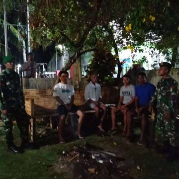 Tingkatkan Keamanan, Kodim 1301 Sangihe  Patroli Siskambing 