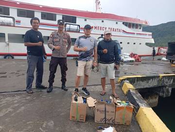 Polsek Tahuna Razia Minuman Beralkohol Tanpa Ijin 