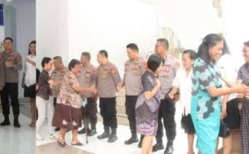 Polres Sangihe Minggu Kasih di GMIST Banalang Duata 
