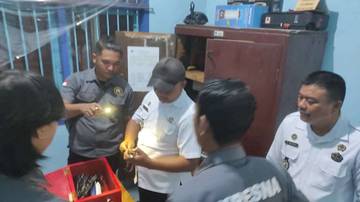Lapas Tahuna dan Polres Sangihe Kolaborasi Cek Fisik Senpi