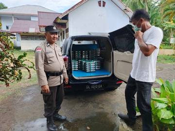 Polres Sangihe Amankan Pendistribusian MBG Tabukan Utara