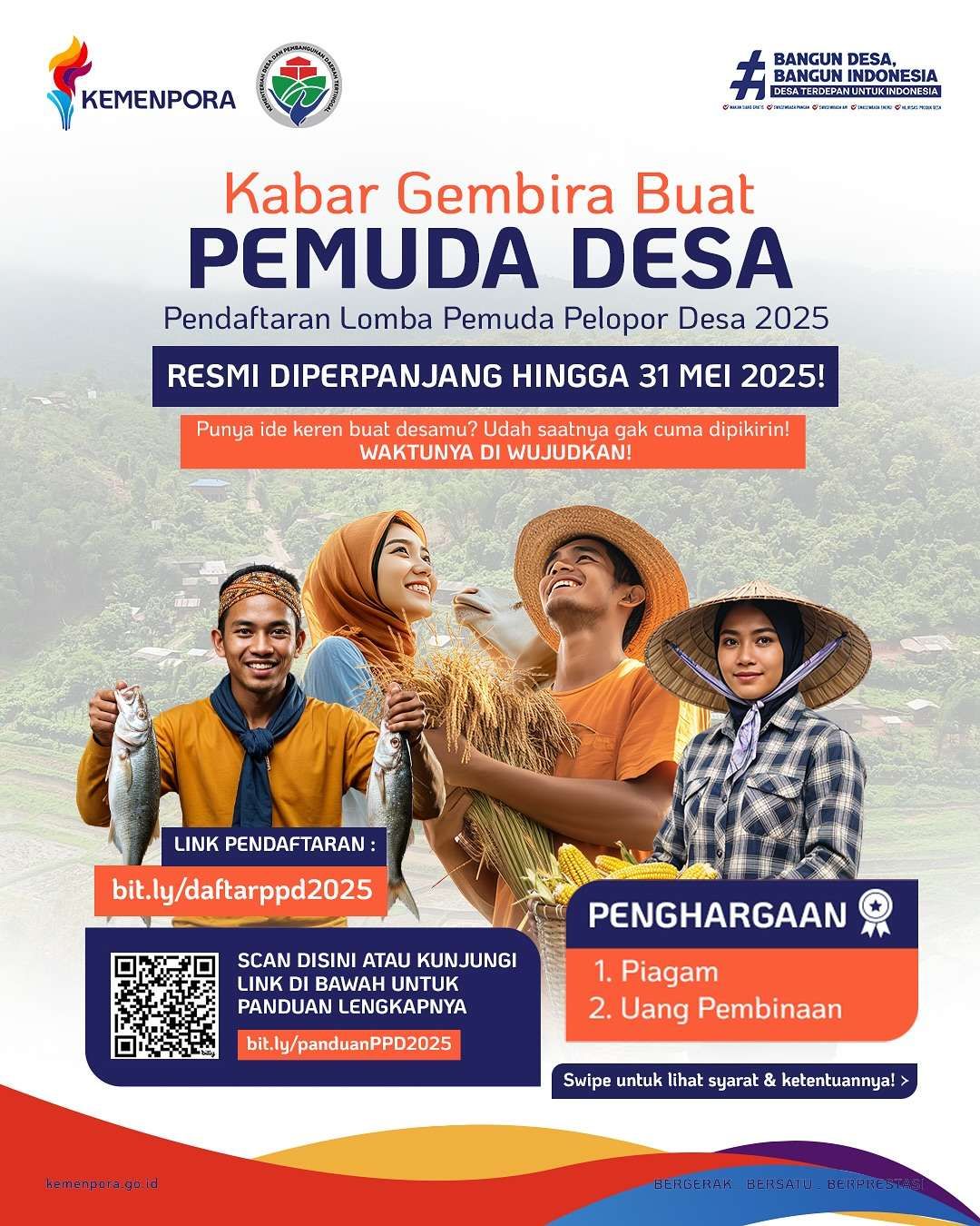 Pendaftaran Lomba Pemuda Pelopor Desa Diperpanjang