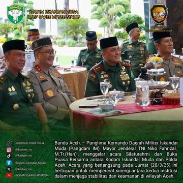 Kodam IM dan Polda Aceh Gelar Buka Puasa Bersama