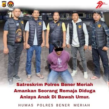 Polisi Amankan Remaja Diduga Penganiaya Anak  Dibawah Umur
