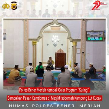 Subuh Keliling, Polres Bener Meriah Sampaikan Pesan Kamtibmas