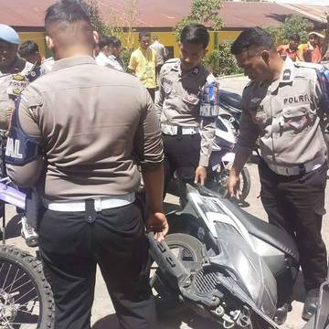 Polsek Bandar dan Satlantas Tertibkan Knalpot Brong
