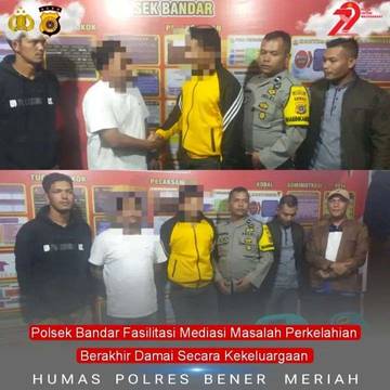 Polsek Bandar Mediasi Masalah Perkelahian dan Berakhir Damai
