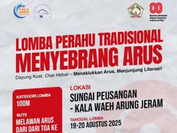 Lomba Perahu Tradisional Menyeberang Arus, Hadiah Rp10 Juta
