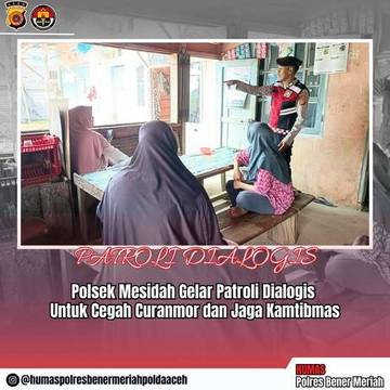 Polsek Mesidah Gelar Patroli Dialogis 
