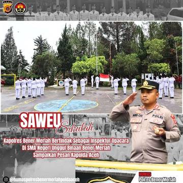 Saweu Sekula, Kapolda Aceh Ajak Pelajar  Jauhi Narkoba