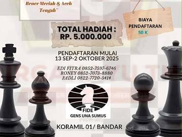 Koramil 01/Bandar Gelar Turnamen Catur HUT TNI ke-80